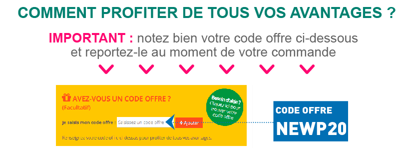 code offre NEWP20